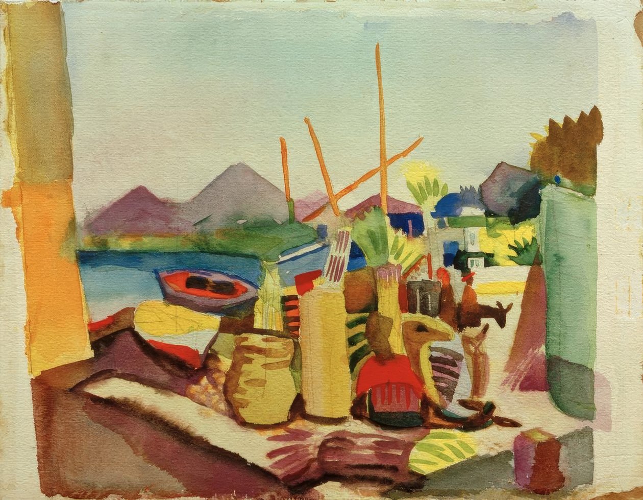Landskap nära Hammamet av August Macke