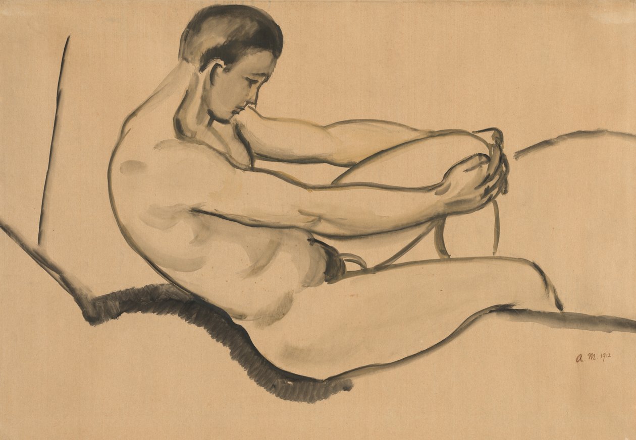 Naken man av August Macke