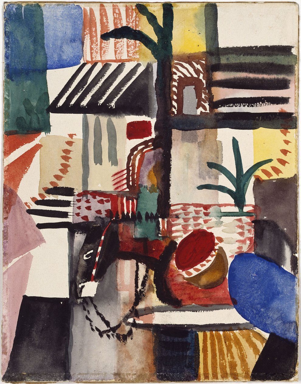 Man med åsna Tunisien, 1914 av August Macke