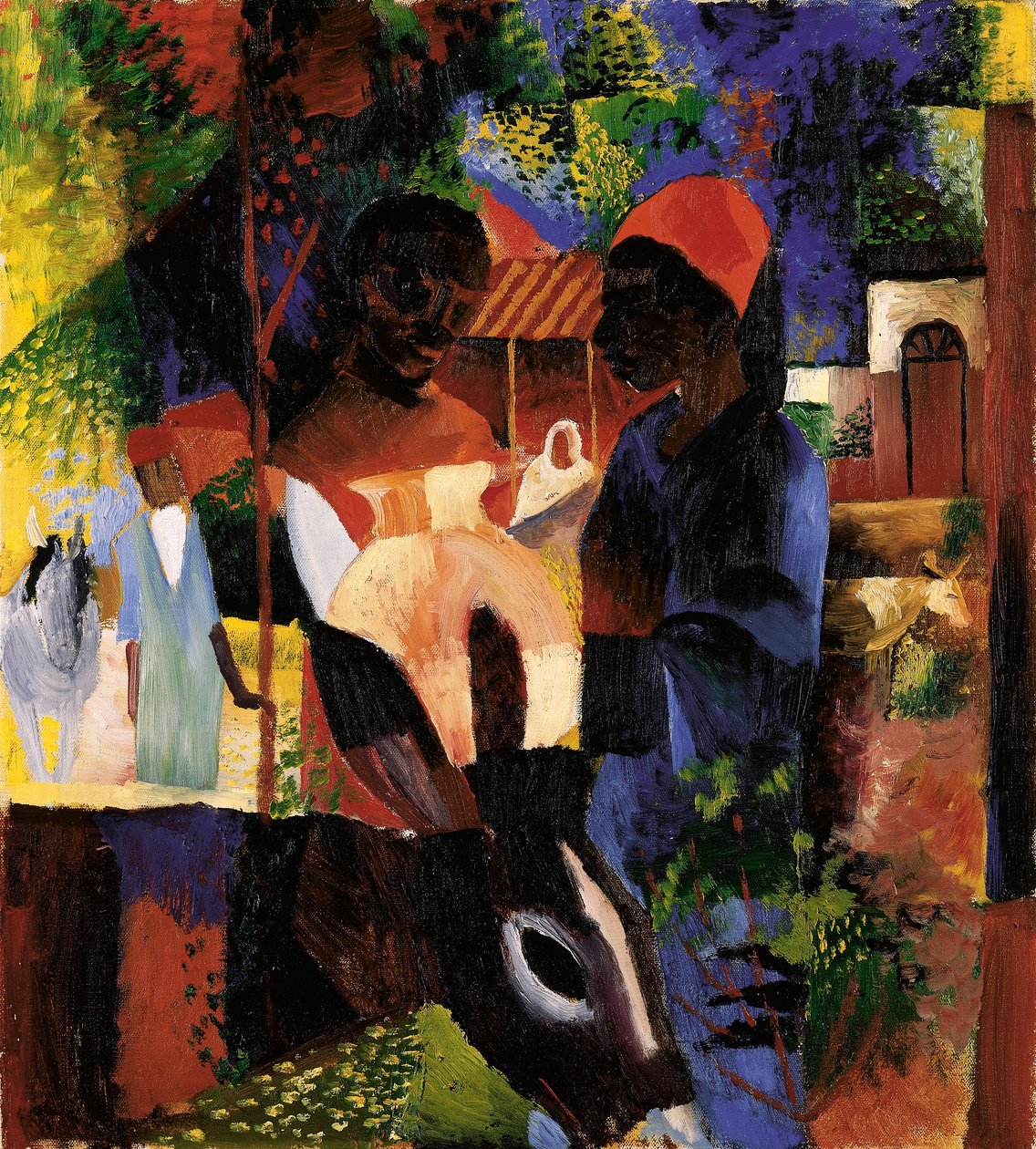 Marknad i Tunis av August Macke
