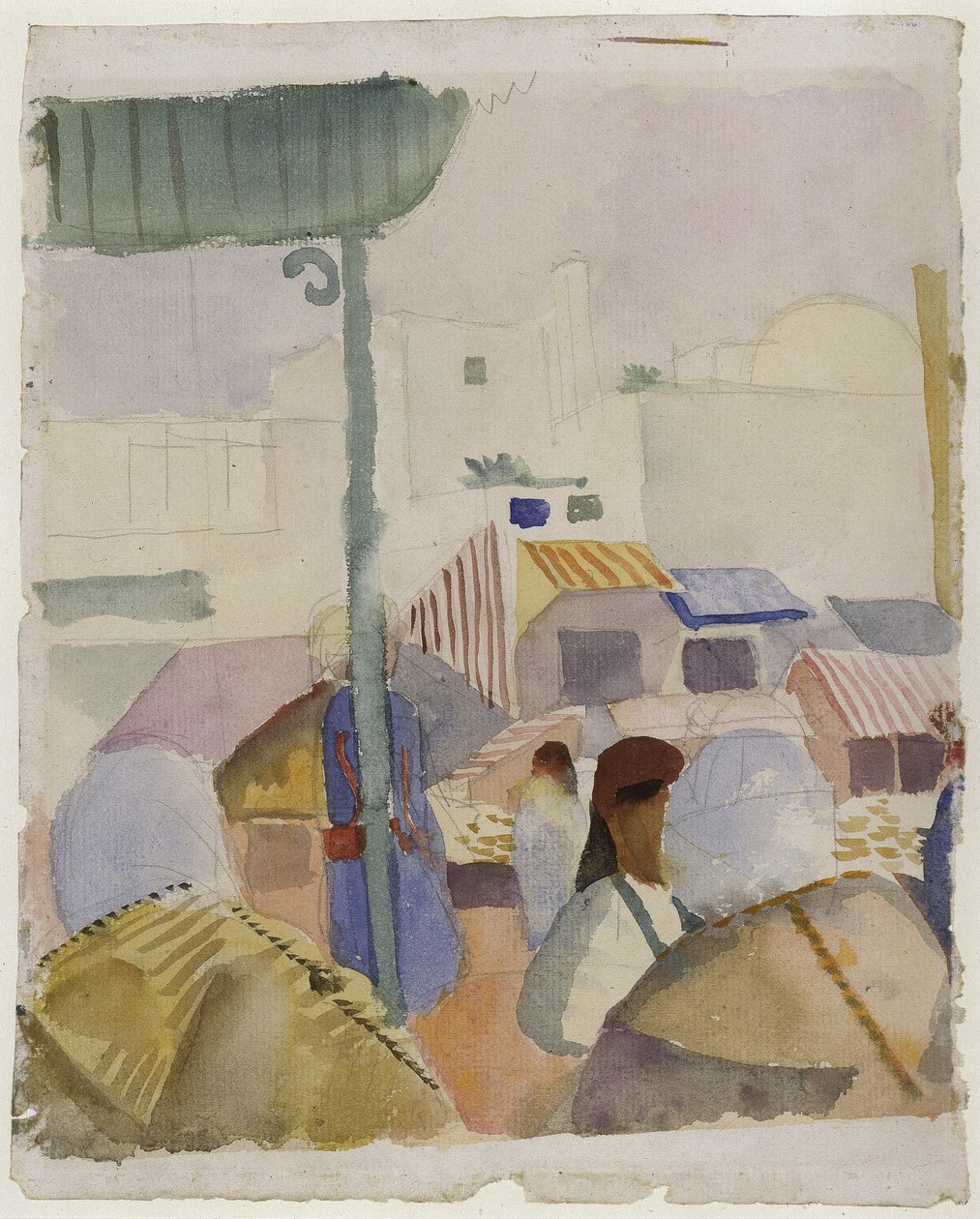 Marknaden i Tunis II av August Macke