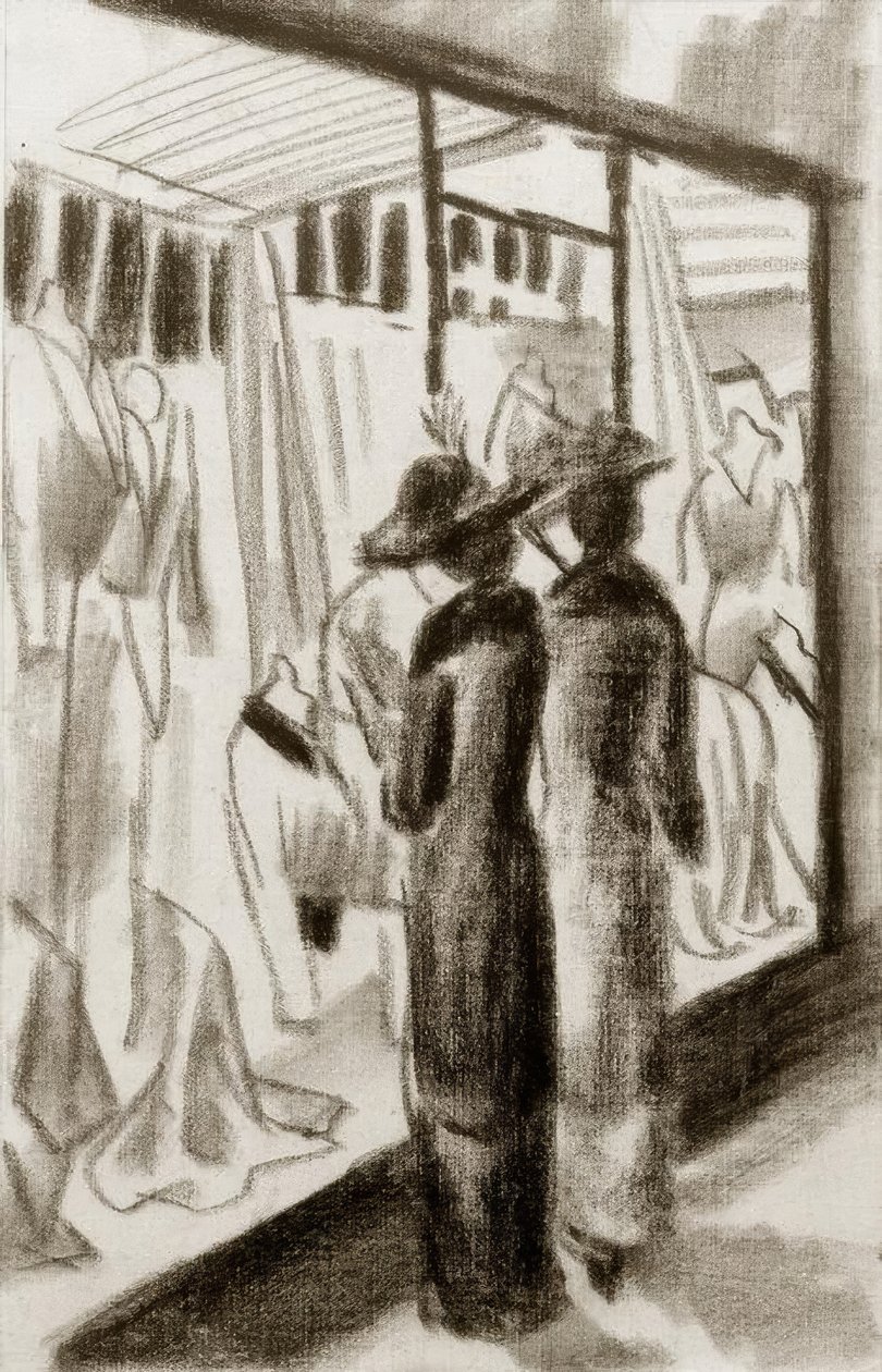 Modebutik i arkadhallen av August Macke