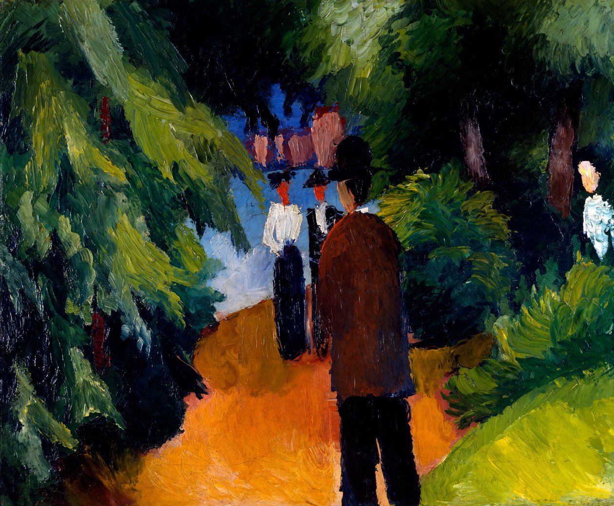 Park med damm av August Macke