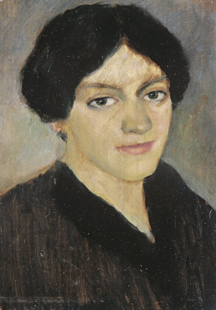 Porträtt av Elisabeth Macke av August Macke