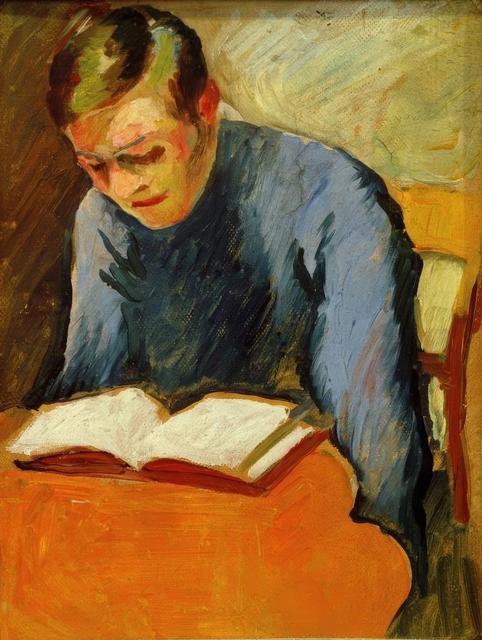 Porträtt av Helmuth Macke av August Macke