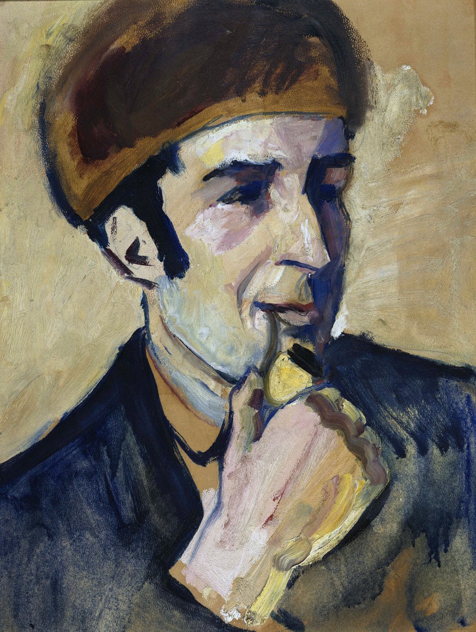 ""Porträtt av Franz Marc (1880-1916)"" Peinture d