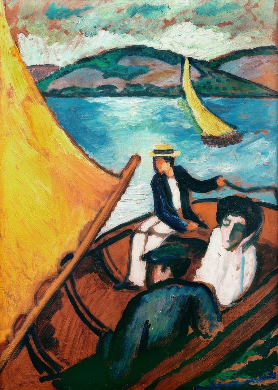 Segelbåt, Tegernsee av August Macke