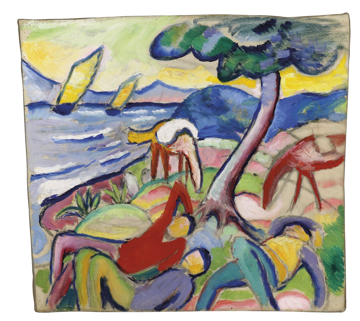 Sovande ryttare, 1910 av August Macke