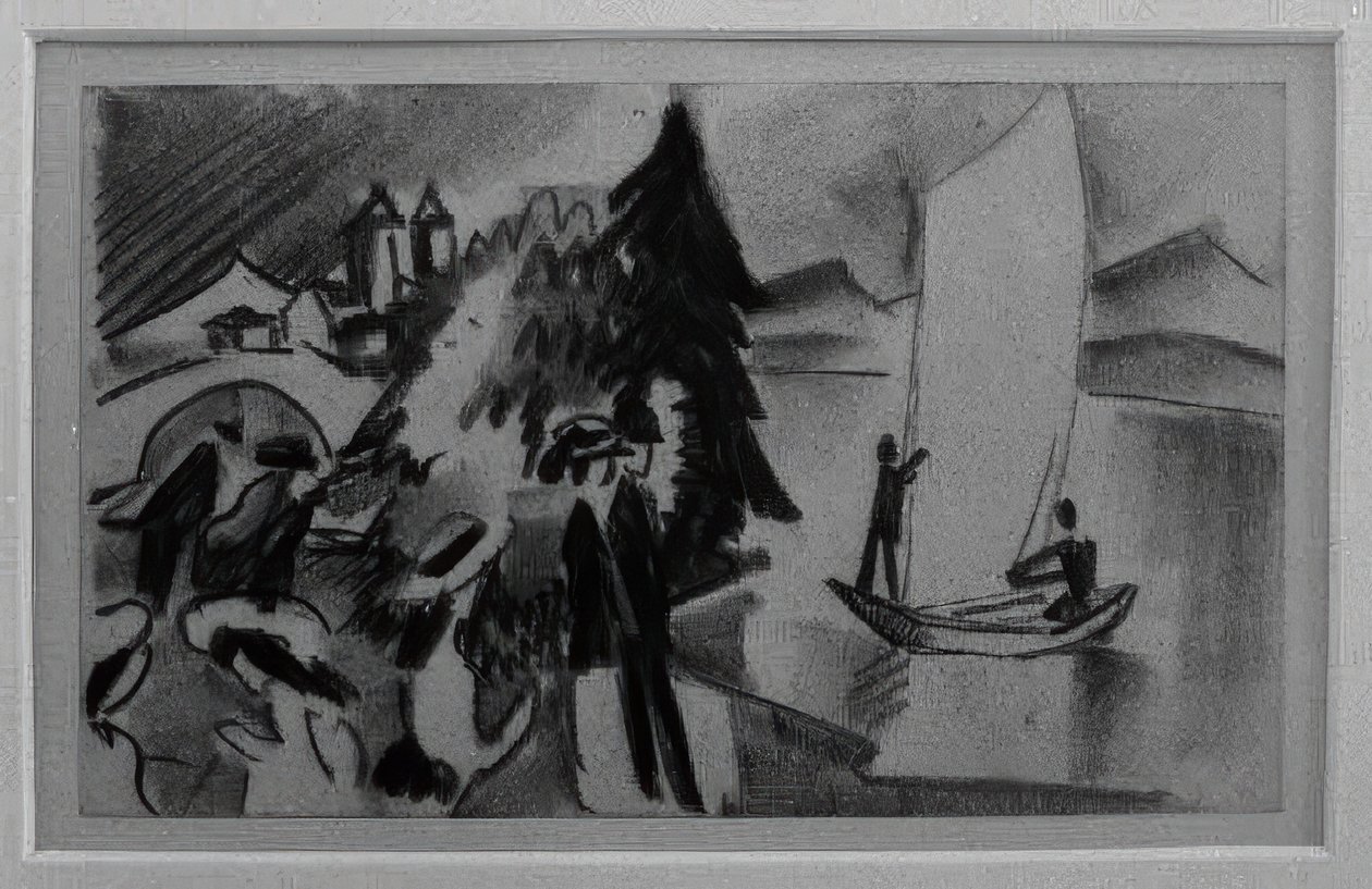Studie på gula segel av August Macke