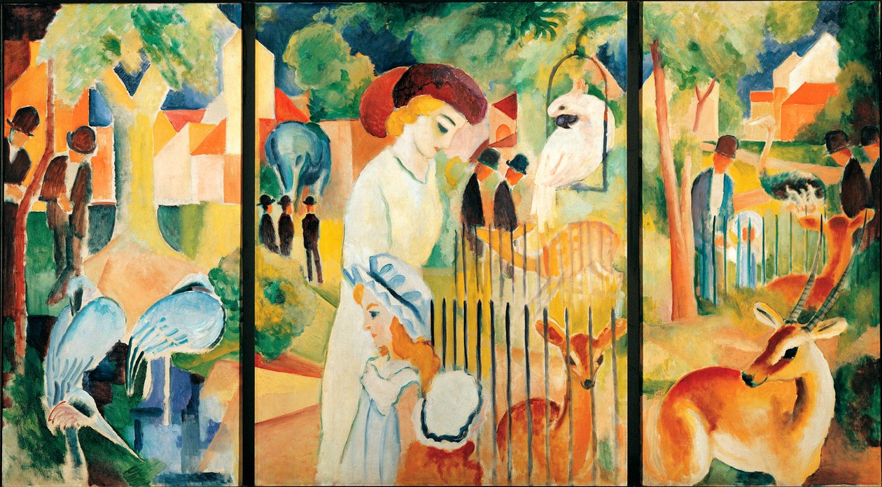 Den stora zoologiska trädgården. Målning av August Macke (1887-1914) av August Macke