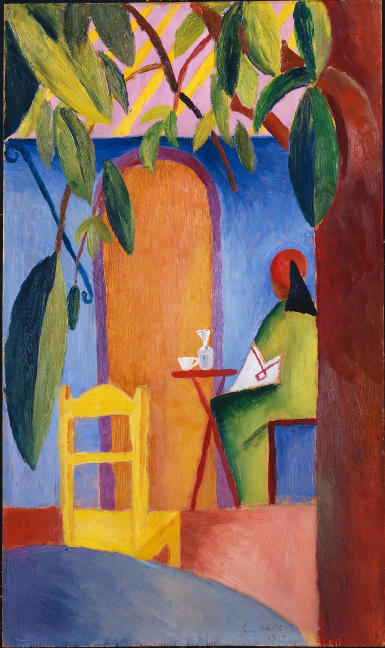 Turkiskt café av August Macke