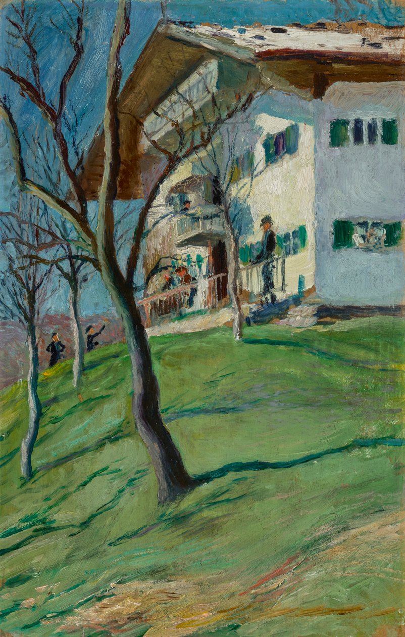 Vår lilla stuga i Tegernsee av August Macke