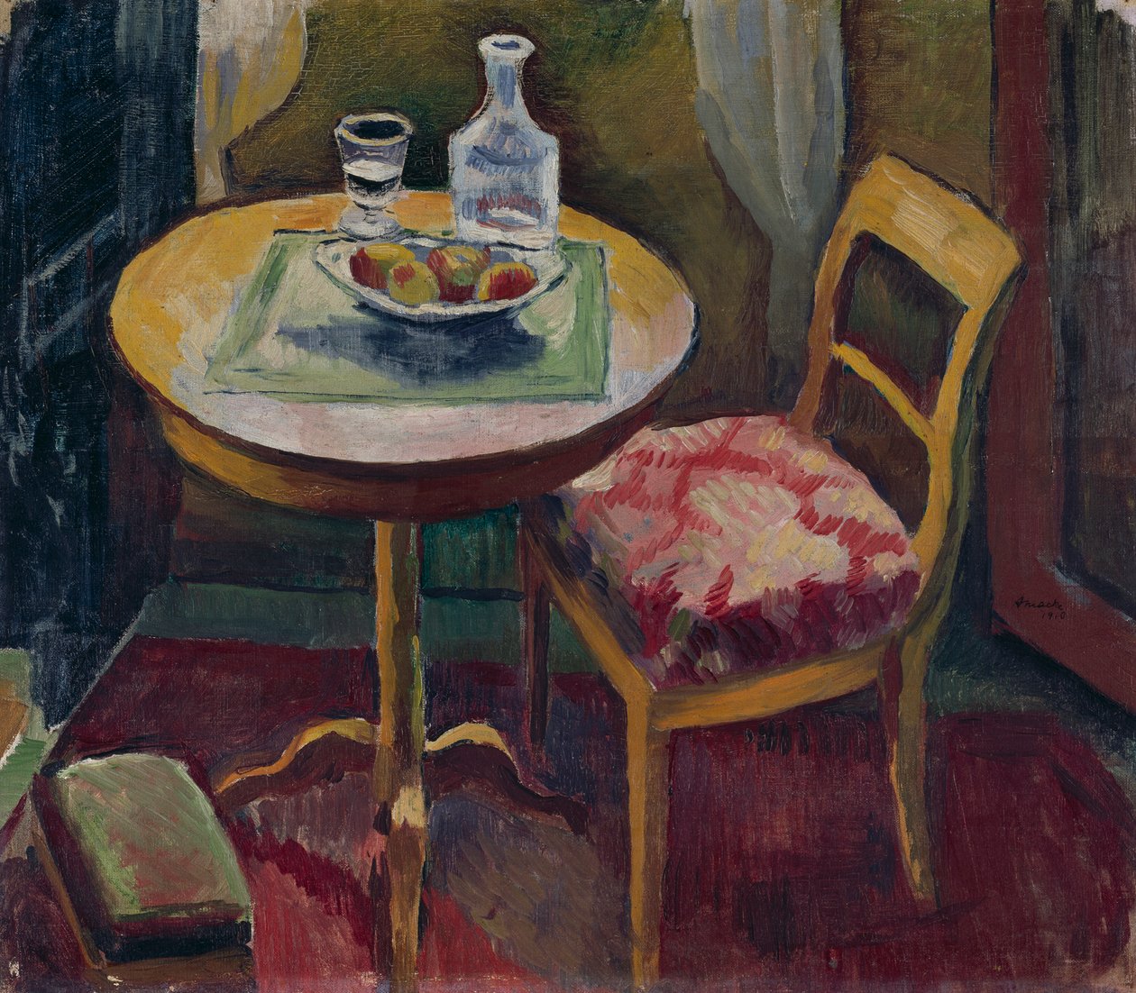 Vardagsrumshörna i Tegernsee av August Macke