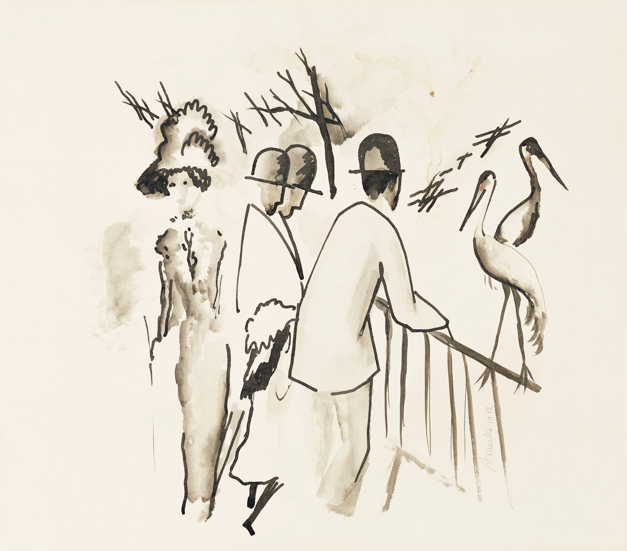 Zoologisk trädgård II; Zoologischer Garten II, 1912 av August Macke