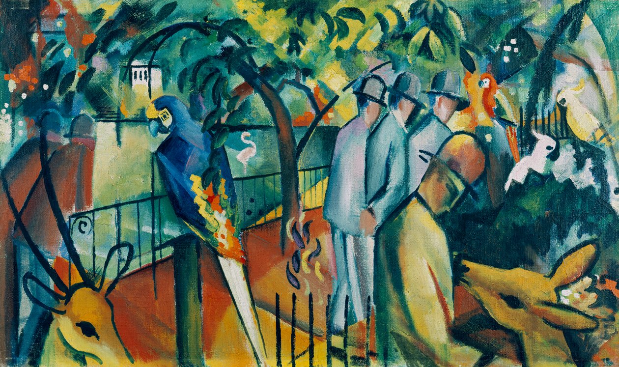 Zoologisk trädgård I av August Macke
