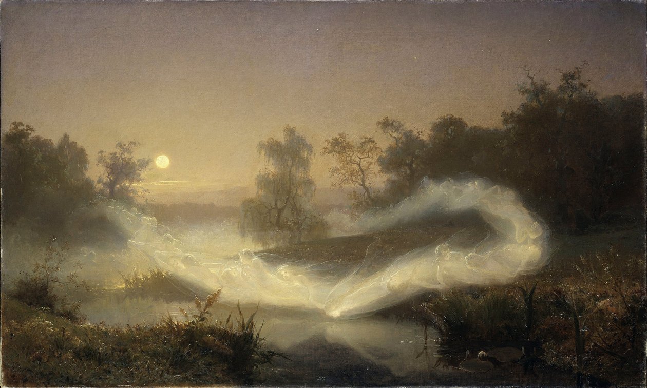 la danse des elfes - Malmstroem, August (1829-1901) Oil on canvas 1866 Nationalmuseum Stockholm 90x149 av August Malmström