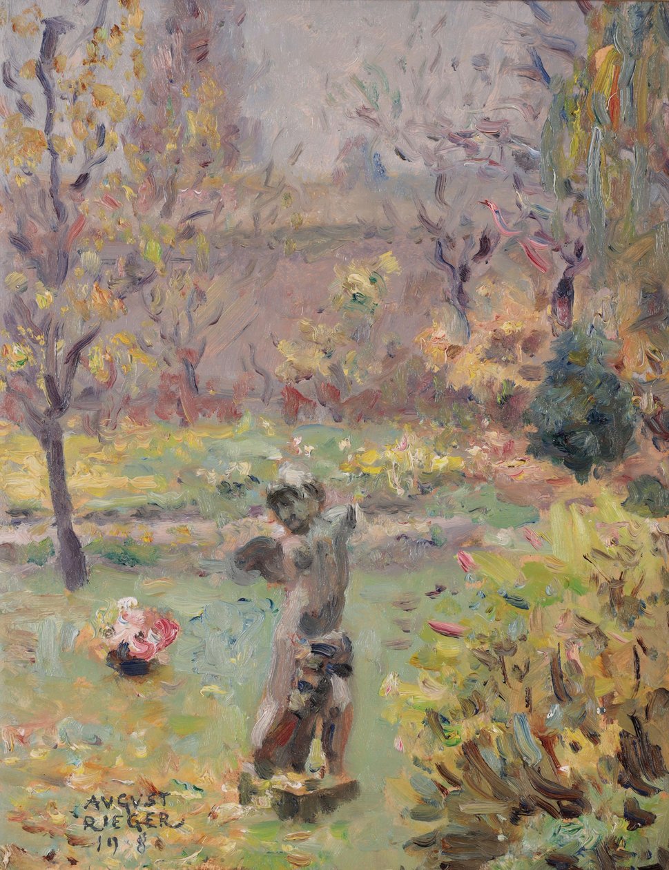 August Rieger parklandskap av August Rieger