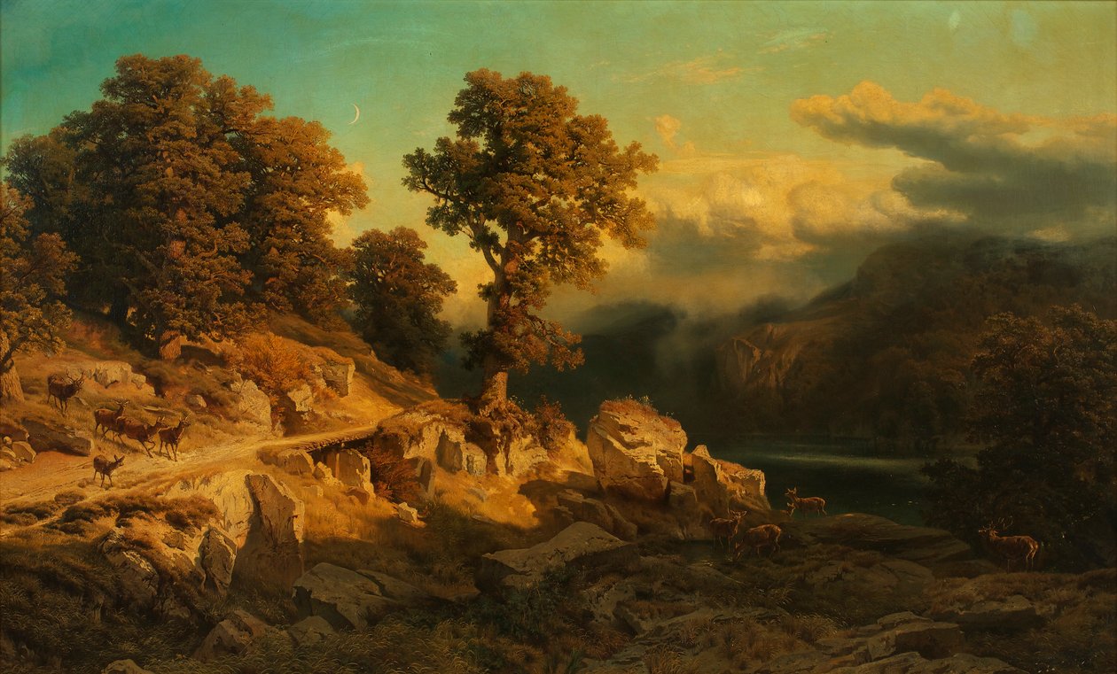 höstlandskap av August Schaeffer von Wienwald