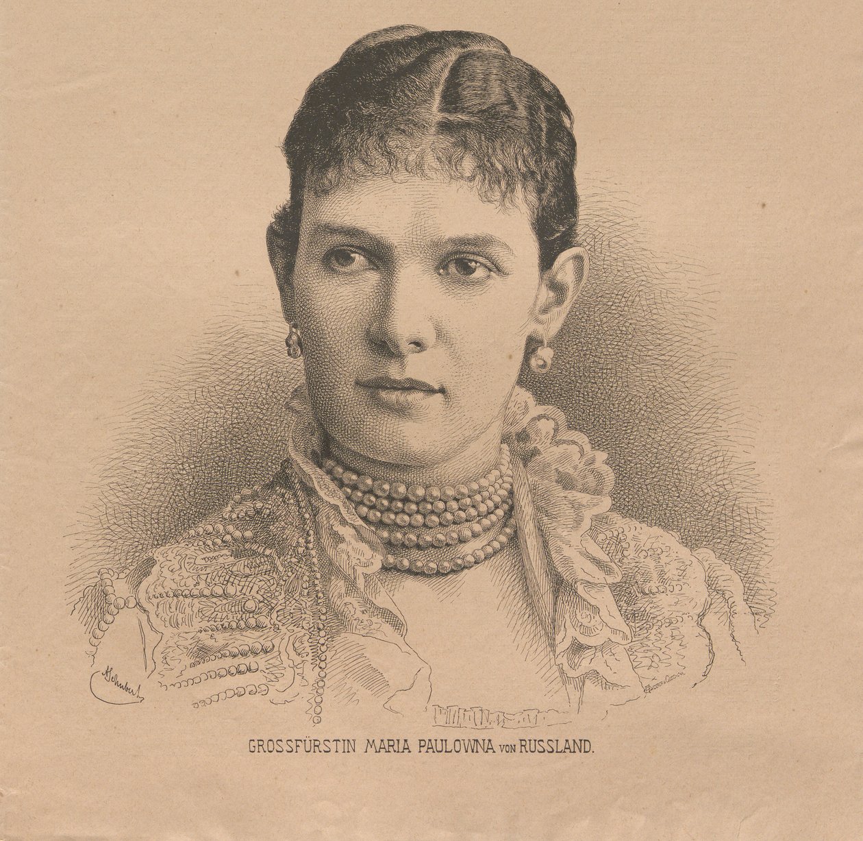Storhertiginnan Maria Pavlovna av Ryssland 1854-1920, 1882. av August Schubert