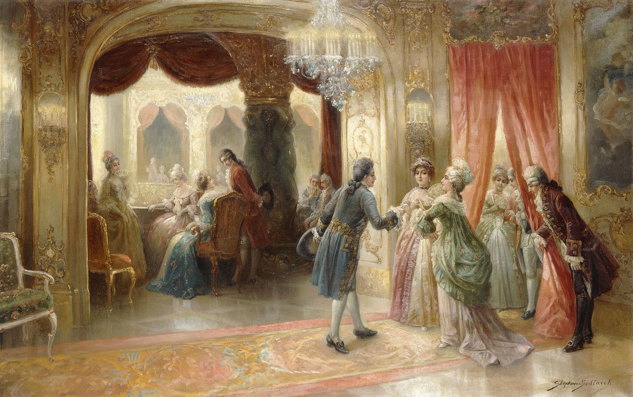 At the Opera (olja på duk) av August Stephan Sedlacek