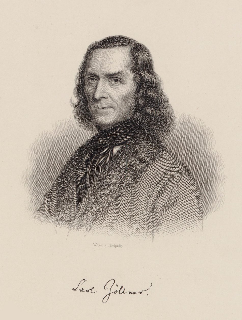 Porträtt av tonsättaren Carl Friedrich Zöllner 1800-1860 , ca. 1850. av August Weger