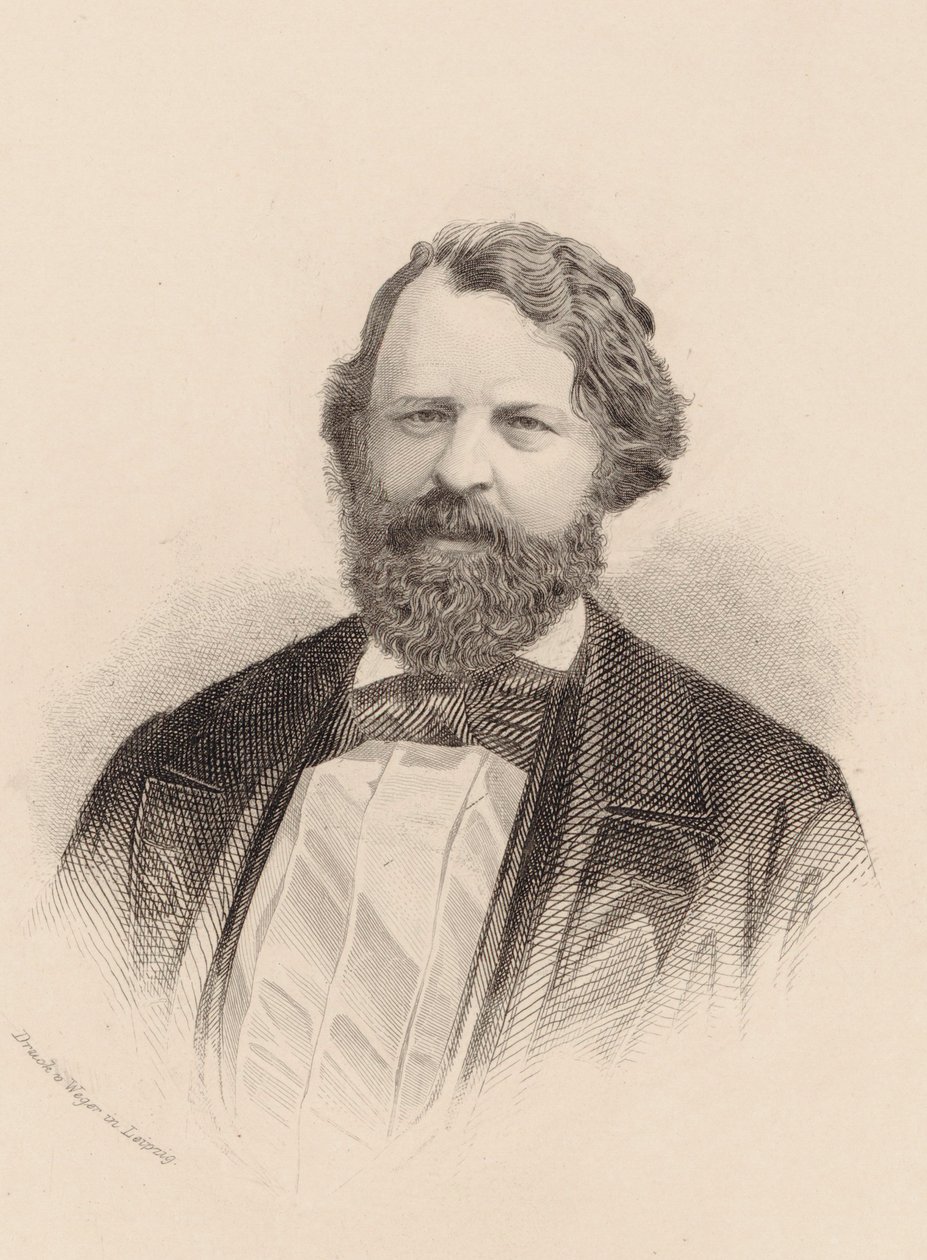 Porträtt av violinisten och kompositören Joseph Joachim 1831-1907. av August Weger