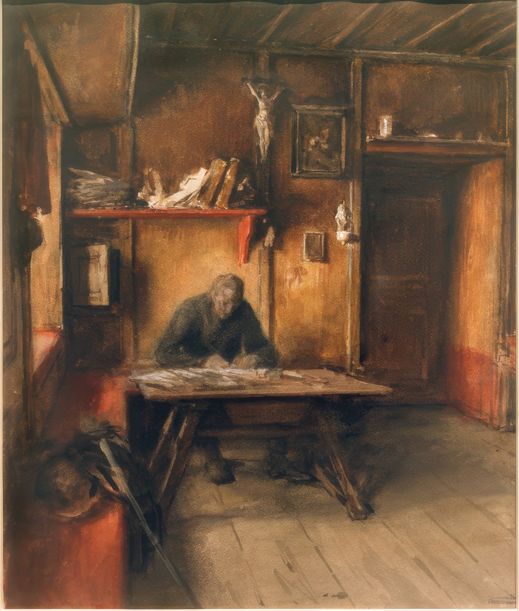 Byskrivaren av August von Pettenkofen