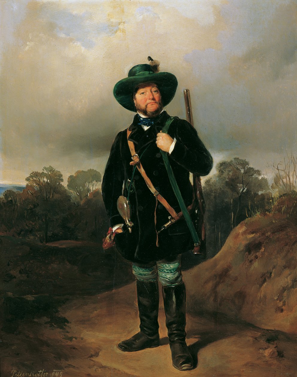 Josef Strommer som jägare av August von Pettenkofen
