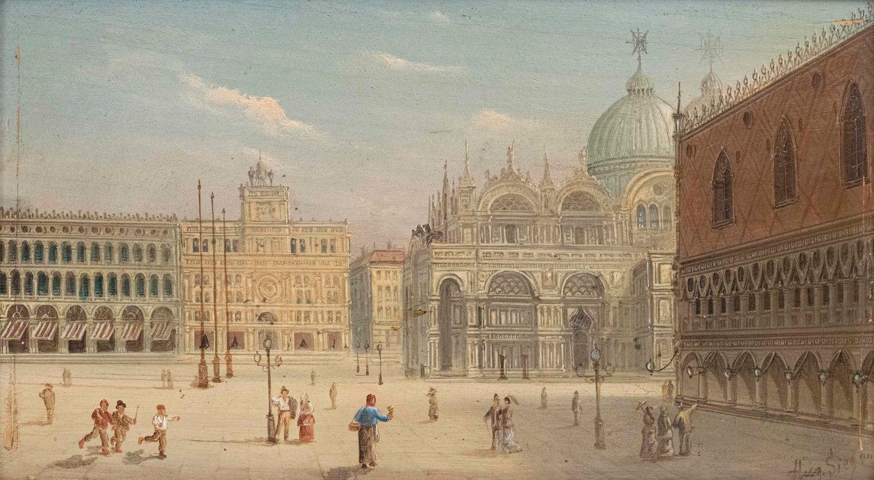August von Siegen Venedig Piazza av August von Siegen
