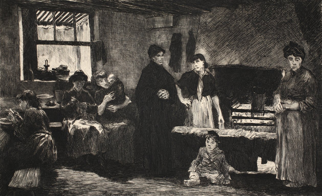 Illustration från "La Rue a Londres", pub. av G. Charpentier et Cie, 1884 av Auguste Andre Lancon