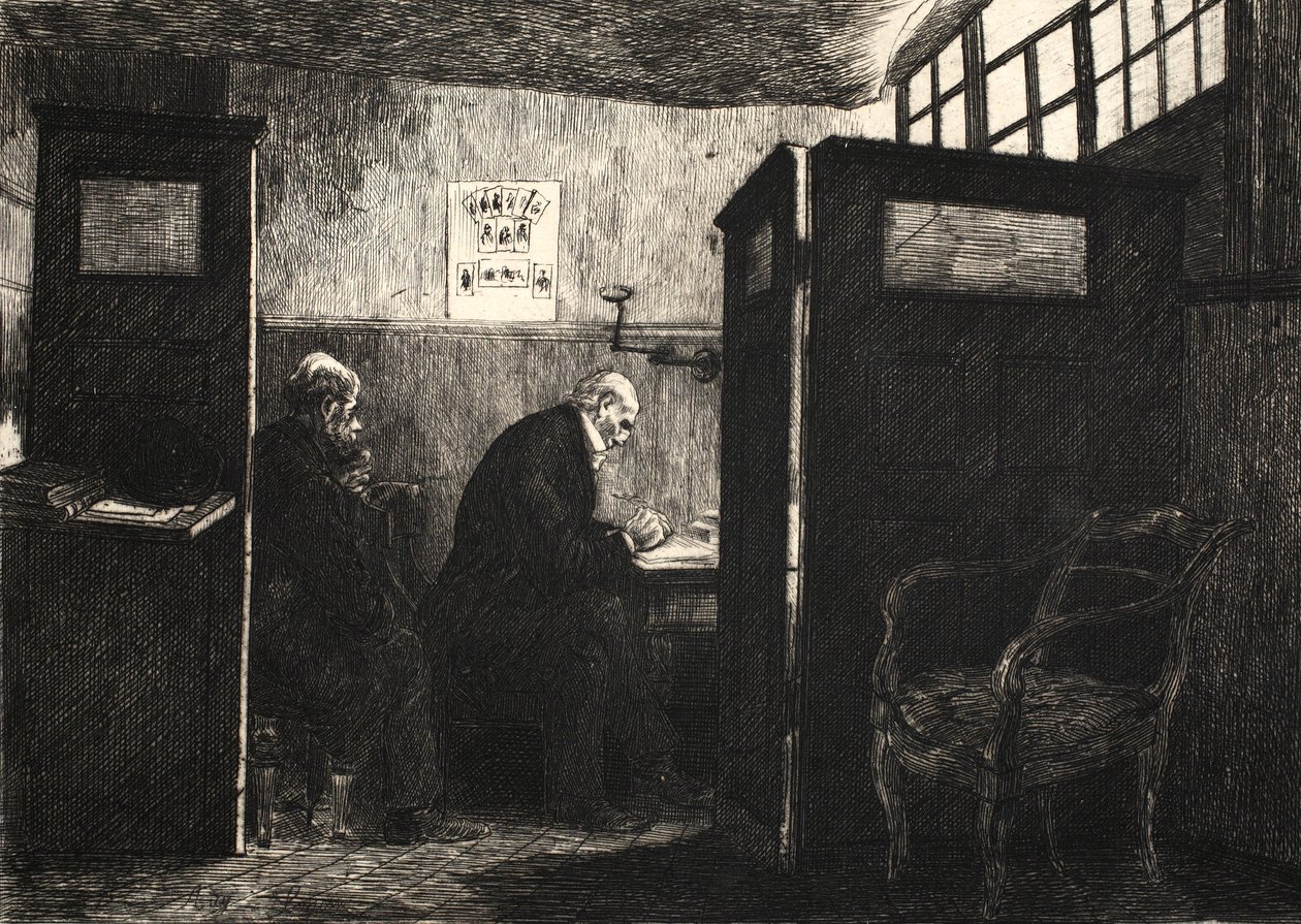 Illustration från "La Rue a Londres", pub. av G. Charpentier et Cie, 1884 av Auguste Andre Lancon