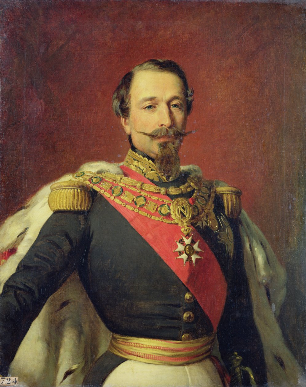 Porträtt av kejsar Louis Napoleon III, efter originalmålningen av Francois Xavier Winterhalter (1806-73) 1853 av Auguste Boulard