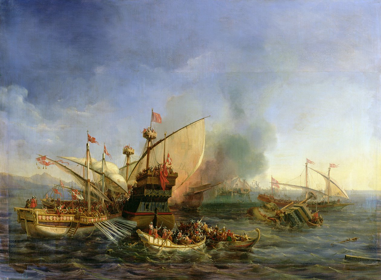 Slaget vid Episkopi 1323, 1841 av Auguste Etienne Francois Mayer