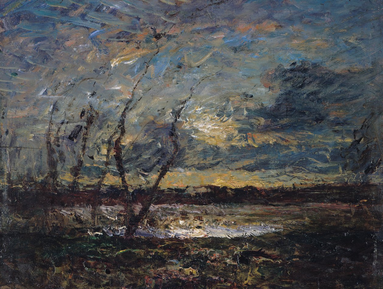 Landskap i utkanten av Cremieu av Auguste Francois Ravier