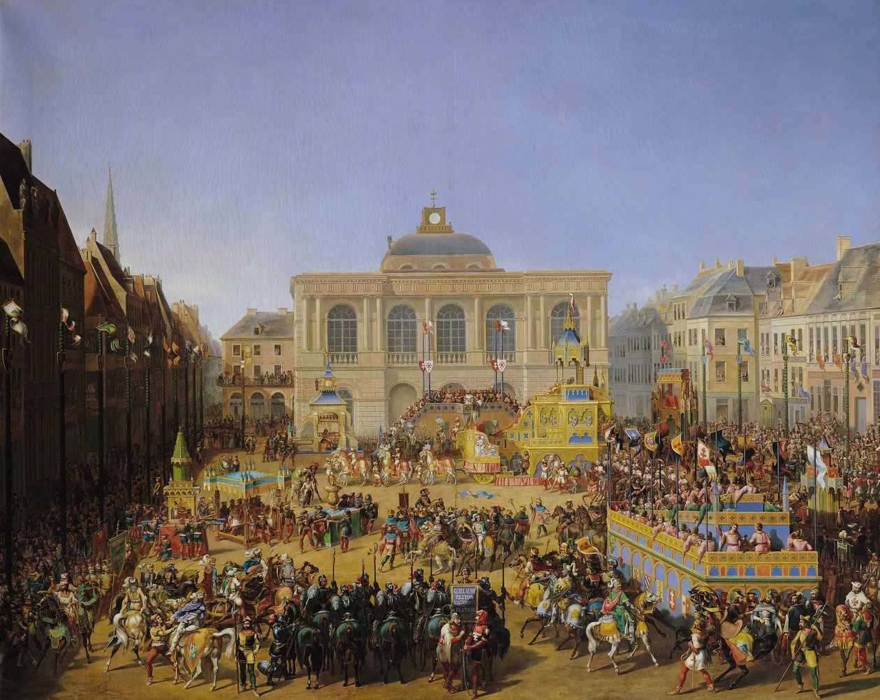Kermessen i Saint-Omer 1846 av Auguste Jacques Regnier