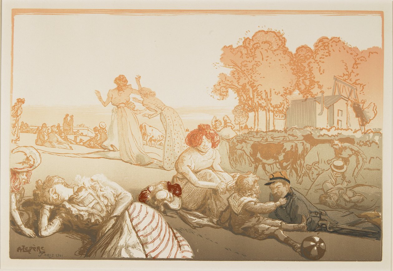 Modern Bucolic, 1901 av Auguste Louis Lepère