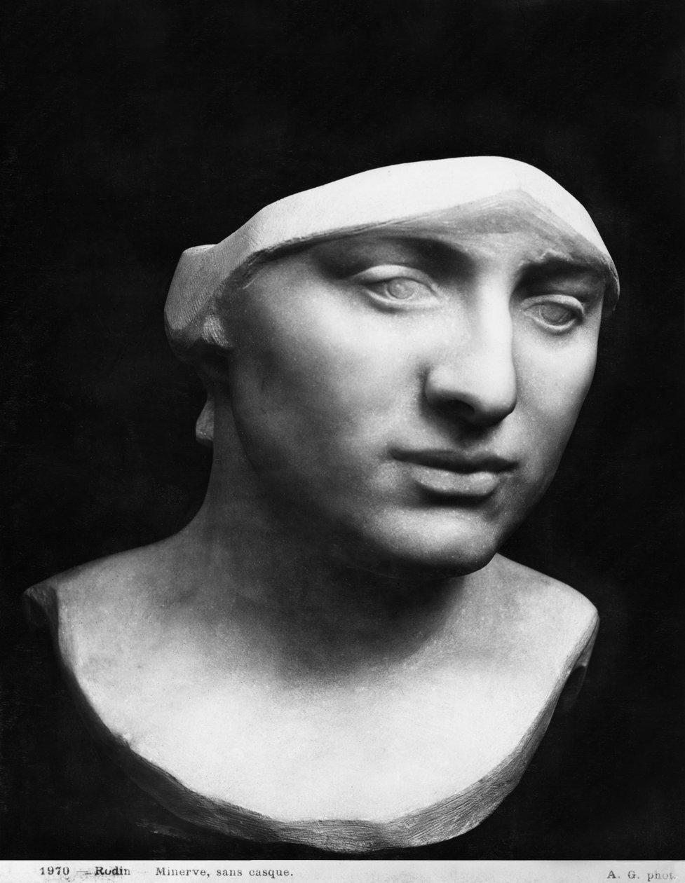 Minerva utan hjälm, 1896 (marmor) (se även 414550) av Auguste Rodin