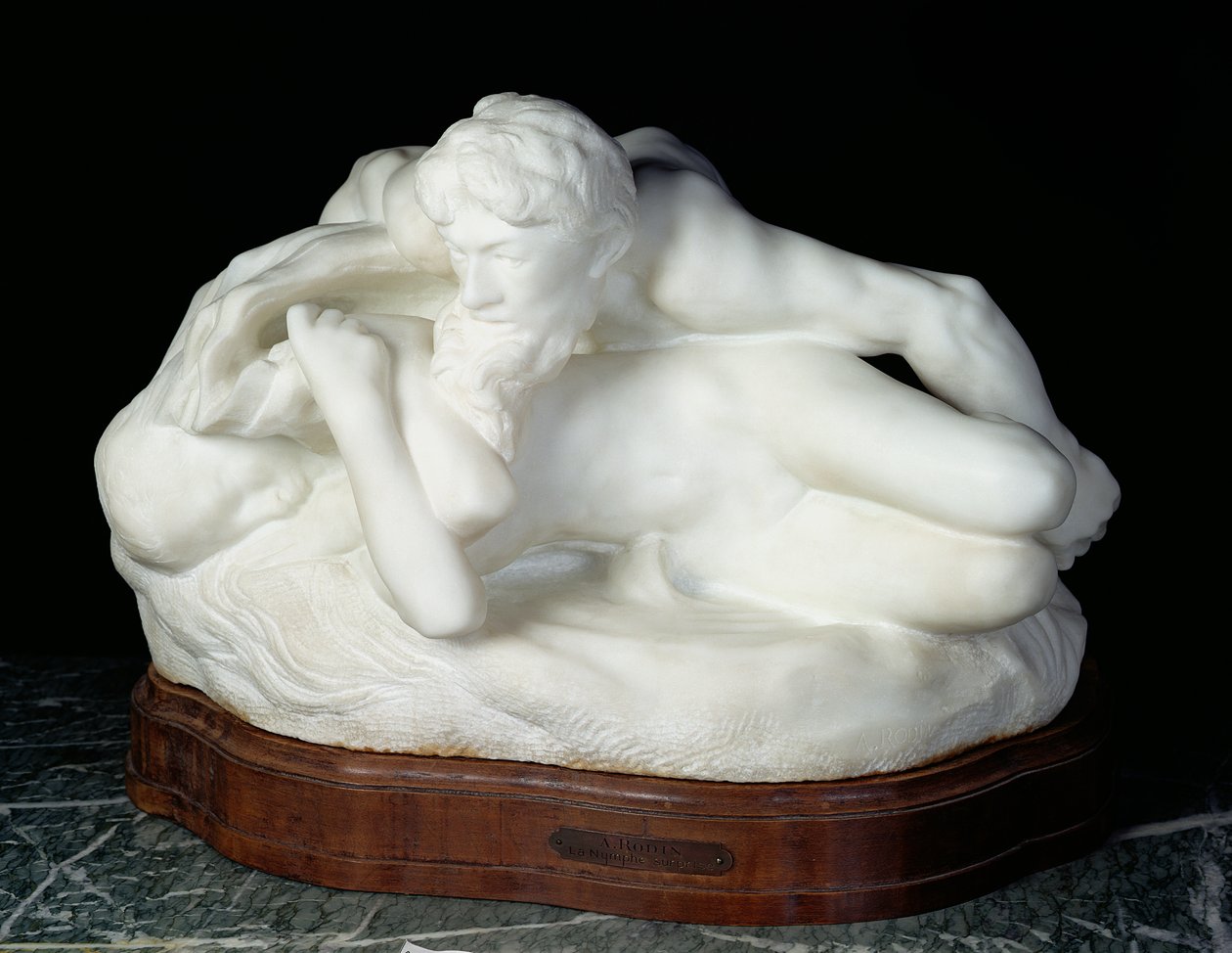 Psyche-Spring, även känd som den överraskade nymfen, eller våren, 1886 (marmor) av Auguste Rodin