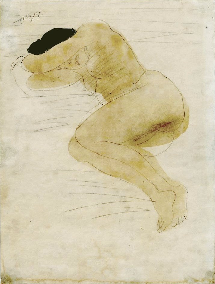 Reclining woman.  av Auguste Rodin