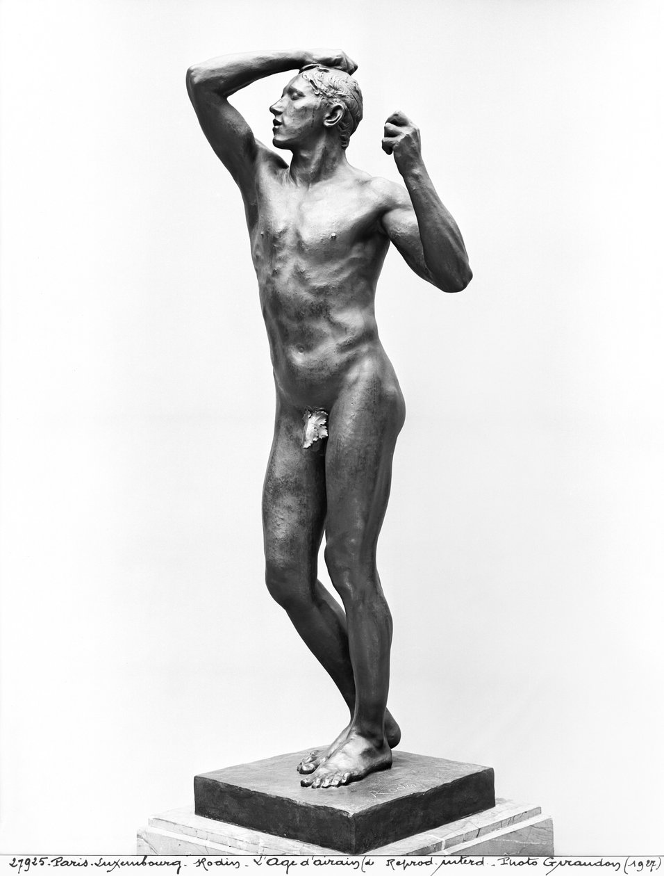 Bronsåldern, efter 1877 (brons) (se även 279784 och 86) av Auguste Rodin