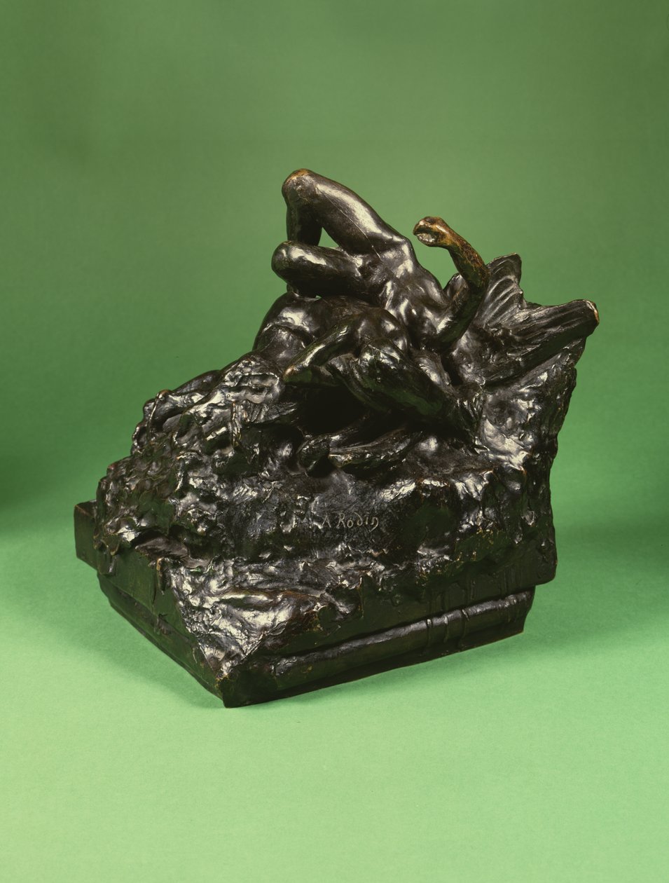 Ikaros fall (brons) av Auguste Rodin