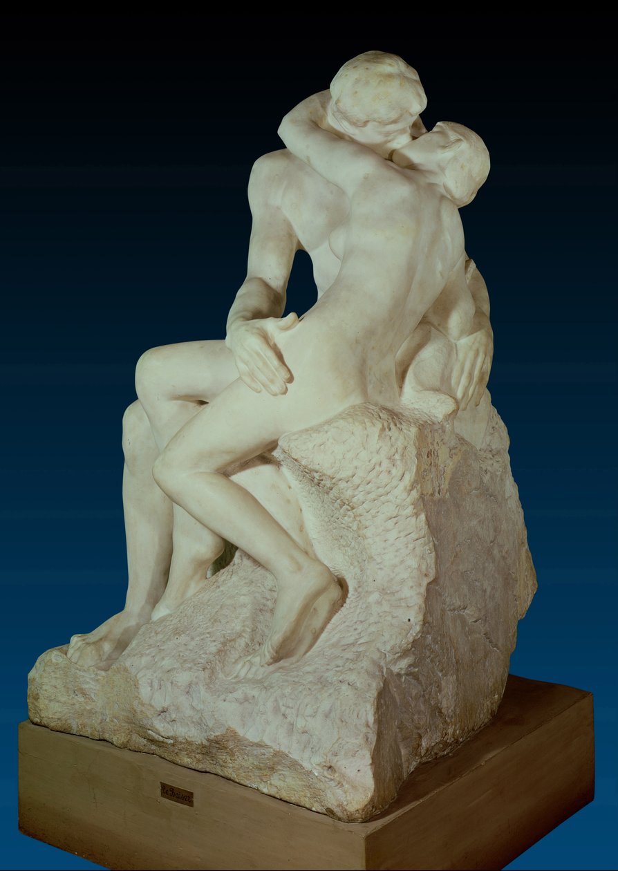 The Kiss, 1886 (marmor) (för detaljer se 63543) av Auguste Rodin