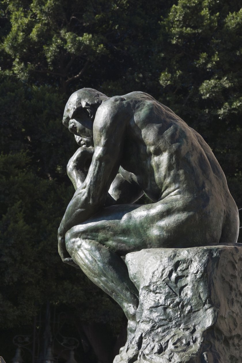 Tänkaren (brons) av Auguste Rodin