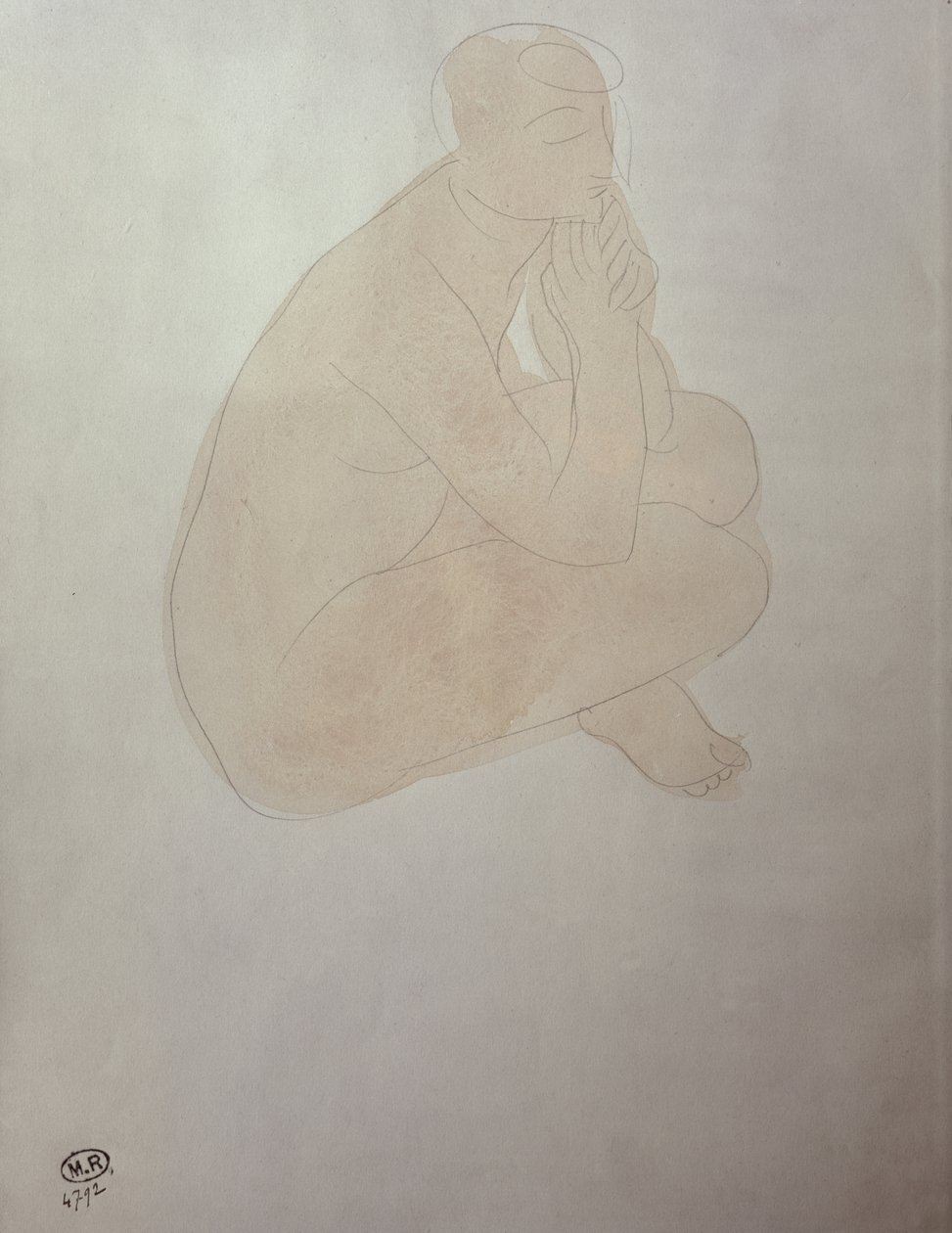 Kvinna som sitter med korslagda ben av Auguste Rodin