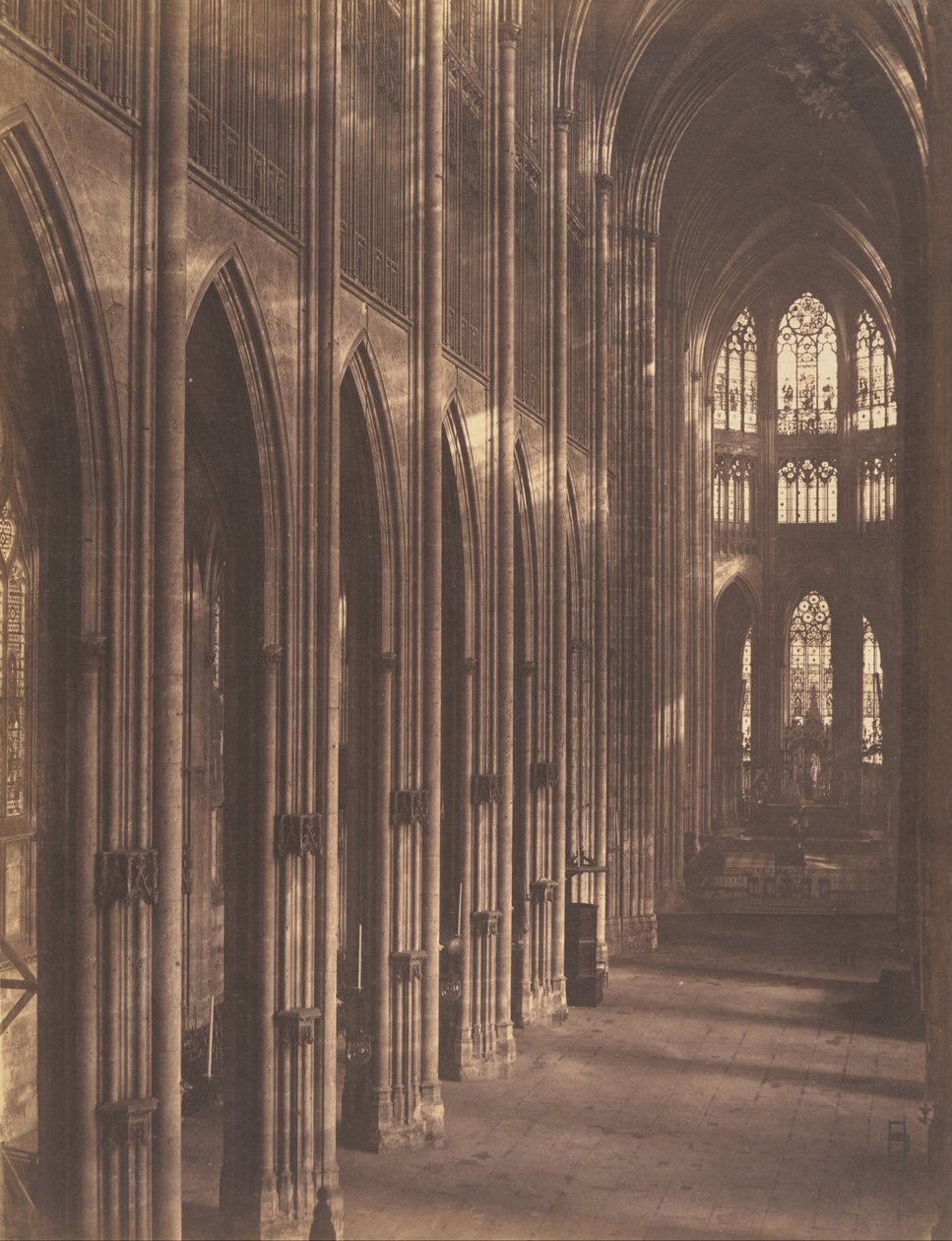 Rouen, inre i Saint-Ouen-kyrkan av Auguste Rosalie Bisson