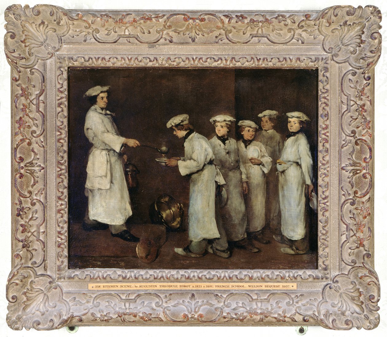 Köksscen av Auguste Theodule Ribot