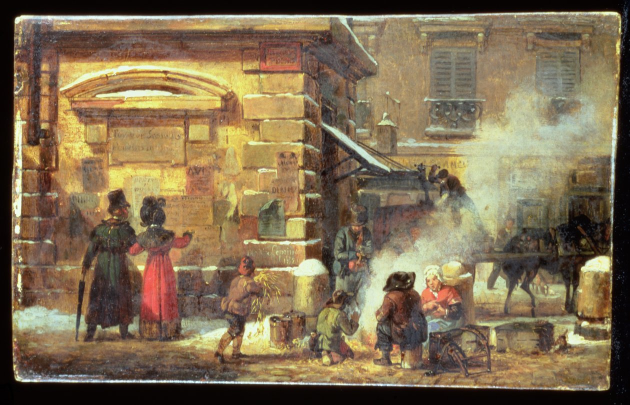 Fransk gatubild, 1821 av Auguste Xavier Leprince