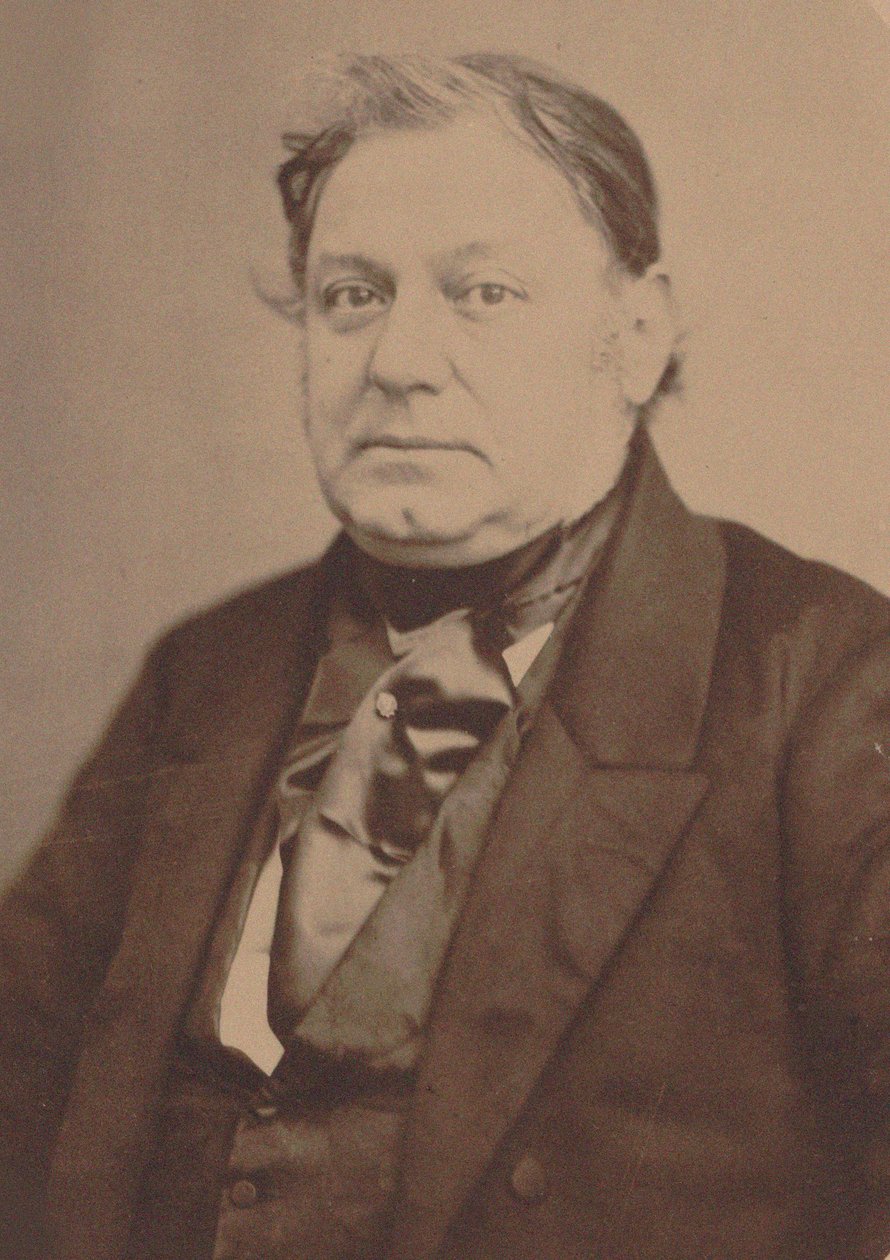 Porträtt av pianisten och kompositören Amédée Méreaux 1802-1874. av Auguste Adolphe Bertsch