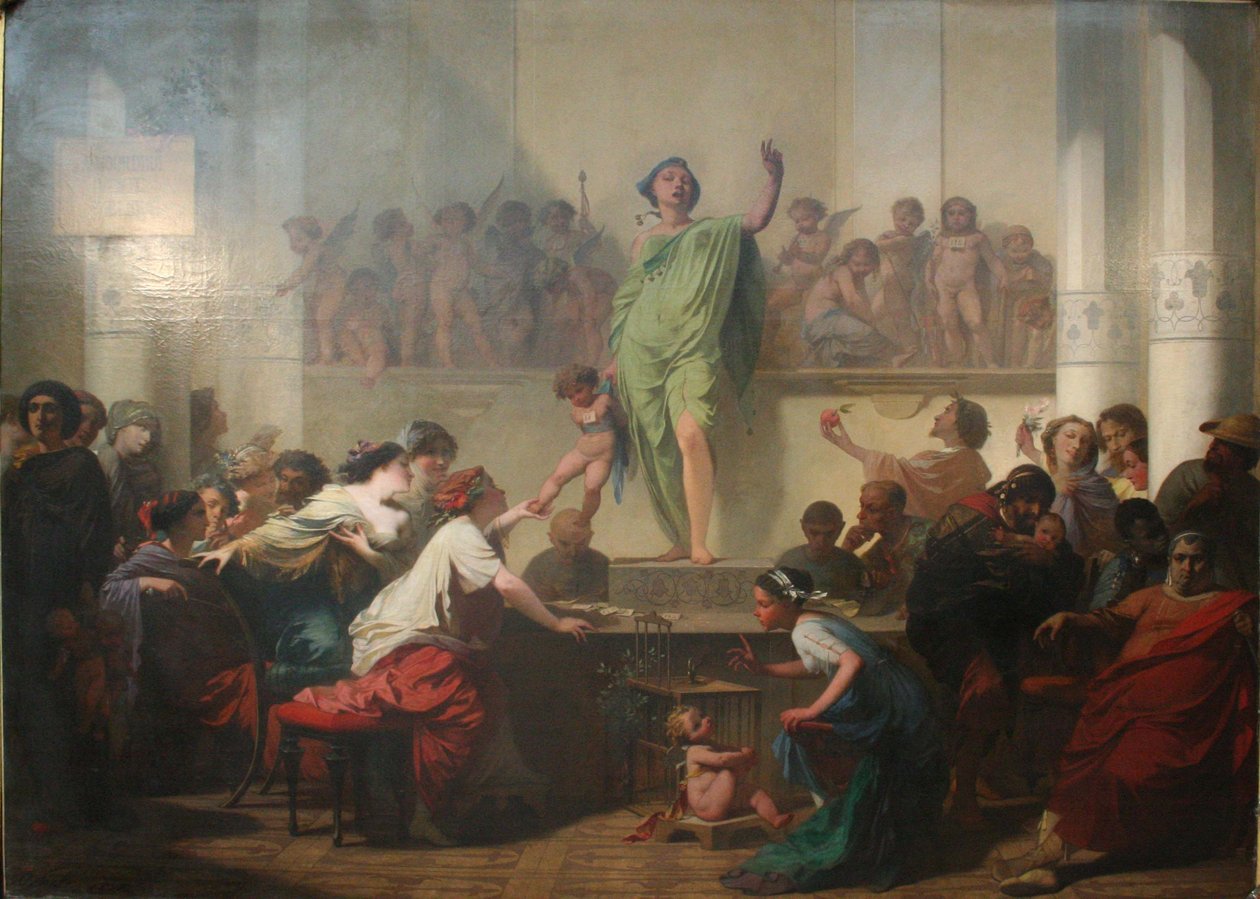 Kärlek på auktion av Auguste Barthelemy Glaize