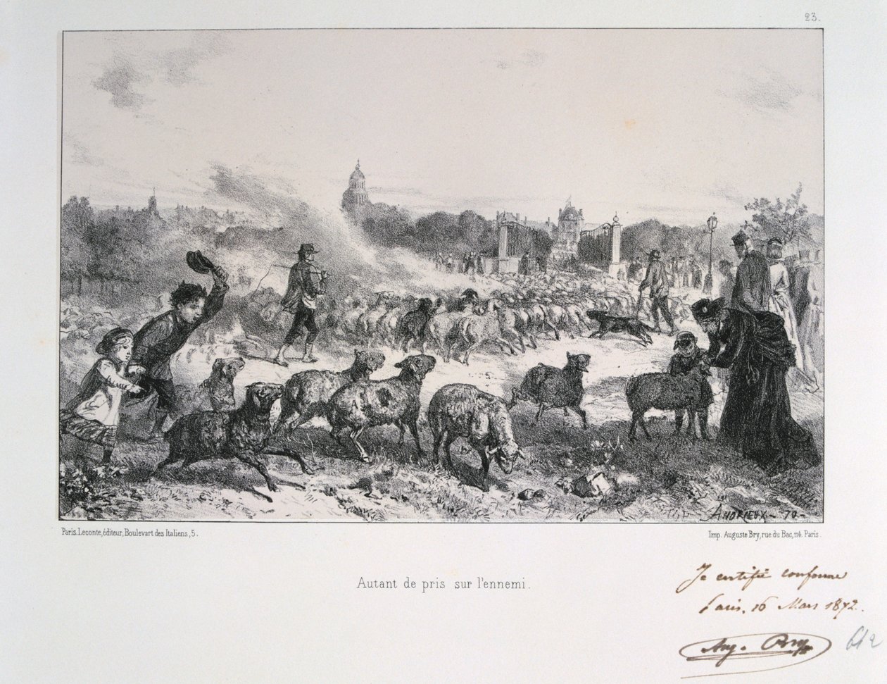 Så många tagna från fienden, fransk-preussiska kriget, 1870 1872 av Auguste Bry